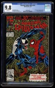 Amazing Spider-Man #375 CGC NM/M 9.8 White Pages Venom Appearance!