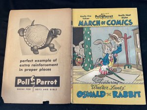 MARCH OF COMICS #67 Oswald Rabbit, Poll-Parrot Cover, VG+ Condition