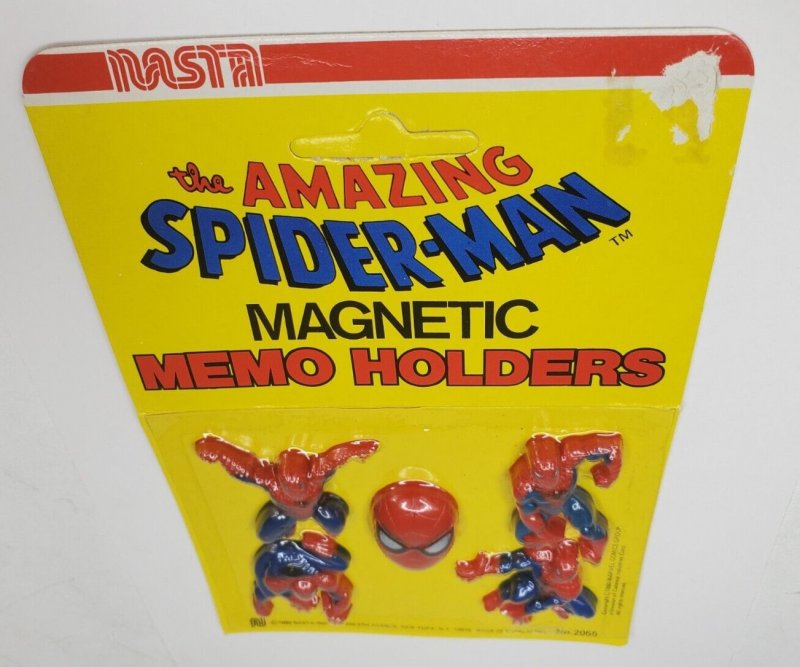 Vintage Spider Man Magnetic Memo Holder NM  1980 Unpunched 