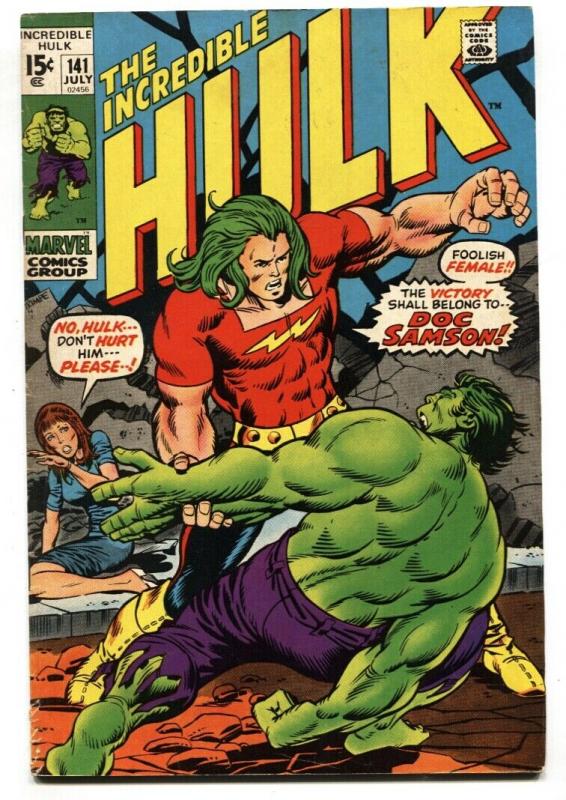 INCREDIBLE HULK #141 1st appearance DOC SAMSON-Marvel FN- 1971