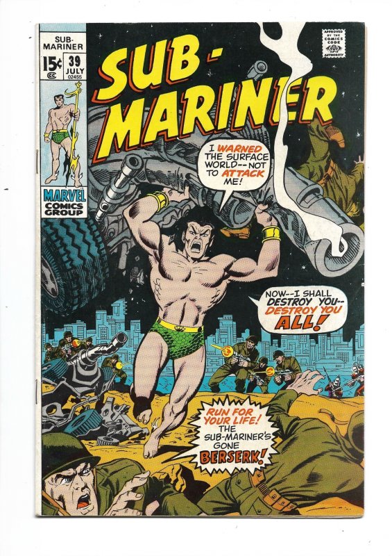 Sub-Mariner #39 (1971) VF/+