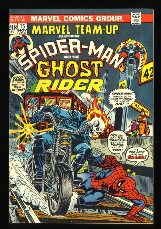Marvel Team-up #15 VF+ 8.5 Spider-Man Ghost Rider!