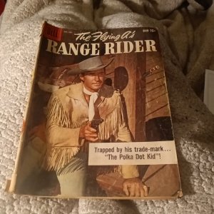 Flying A's Range Rider #24 Dell December 1958 western silver age TV show photo c