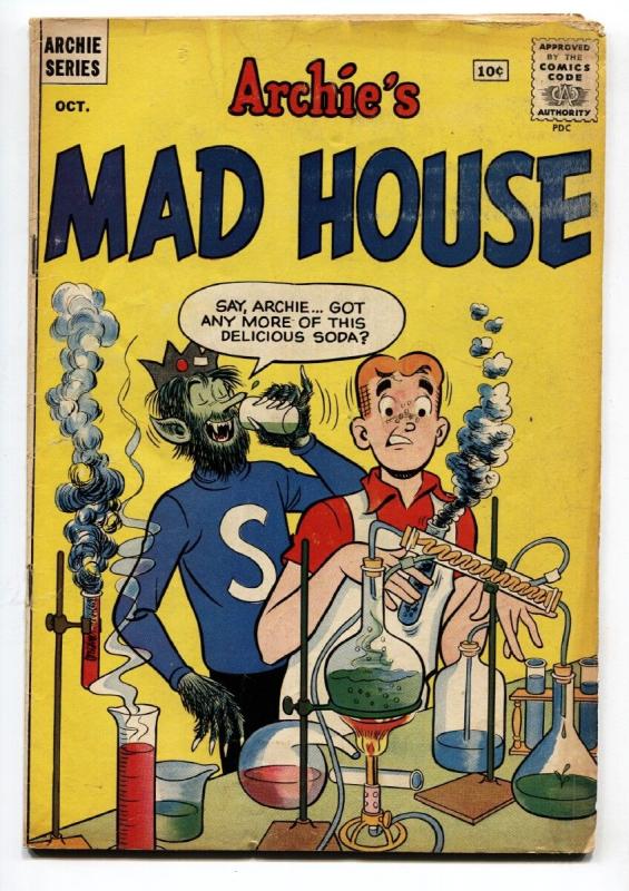 ARCHIE'S MAD HOUSE #15 comic book 1961-JUGHEAD HORROR COVER-VG