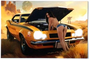 BUM-BLEBEE NATHAN LORENZANA COVER NICE/TOPLESS/NAUGHTY FOIL NAUGHTY LEATHER SET.