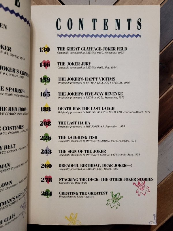 Greatest Joker Stories Ever Told TPB (DC Warner 1988) 2nd Print BATMAN Anthology