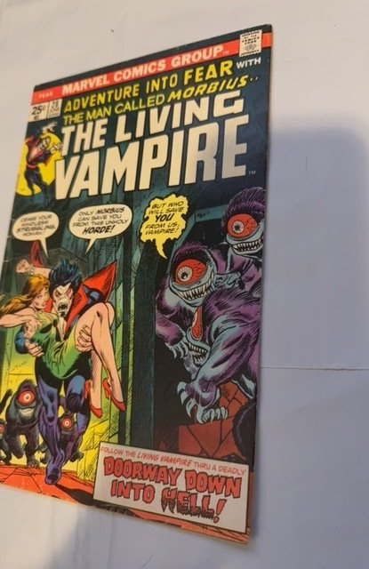 Adventure Into Fear #28 (1975) morbius first sieries