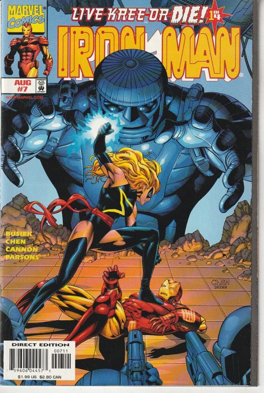 Iron Man #7   Live Kree or Die Part 1 Ms. Marvel/Warbird appearance