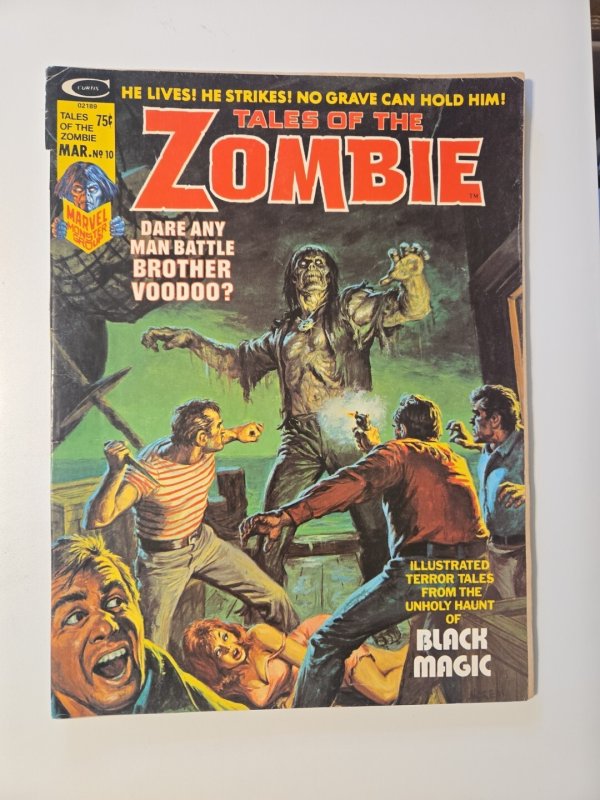 Marvel Comics Tales of the Zombie #10 1974 Brother Voodoo Horror Black & White