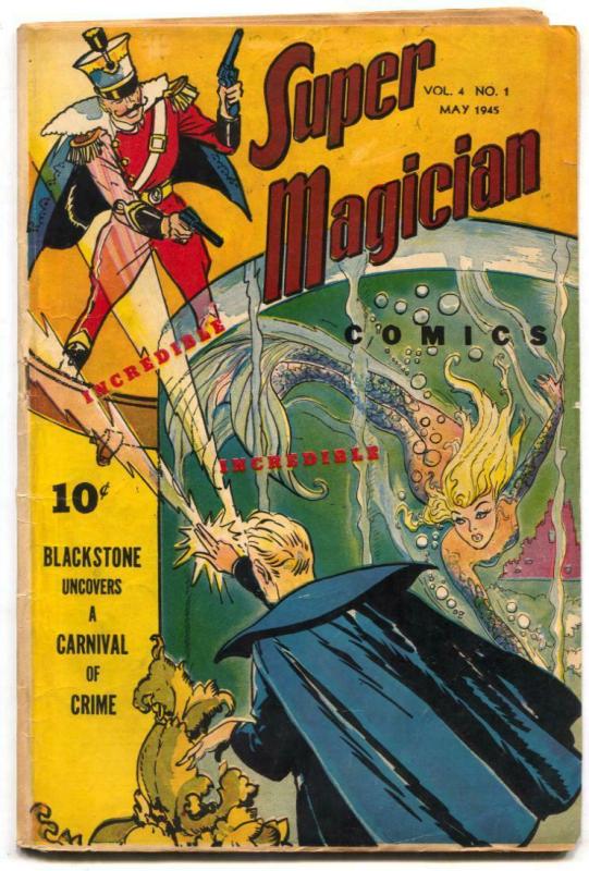 Super Magician Vol 4 #1 1945- BLACKSTONE- missing centerfold