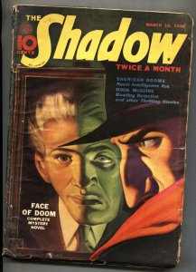 SHADOW 1938 March 15 - STREET AND SMITH-RARE PULP MAGAZINE G/VG