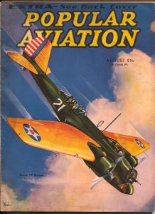 Popular Aviation 8/1934-warplanes-Martin YB Bomber-H.R. Bollin-VG