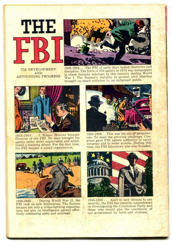 FBI Story-Four Color Comics #1069 1959-Dell-James Stewart-Alex Toth-VG