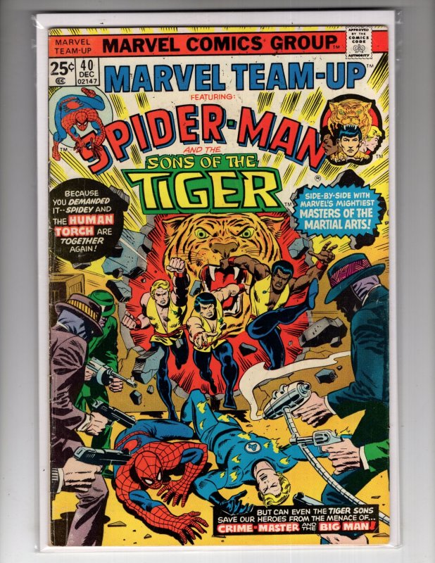 Marvel Team-Up #40 (1975) THE SONS OF THE TIGER !!!!!! / EC#2