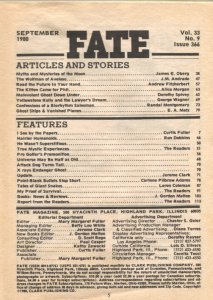 Fate Magazine September 1980 - Wolfman Of Avelso - Aliens