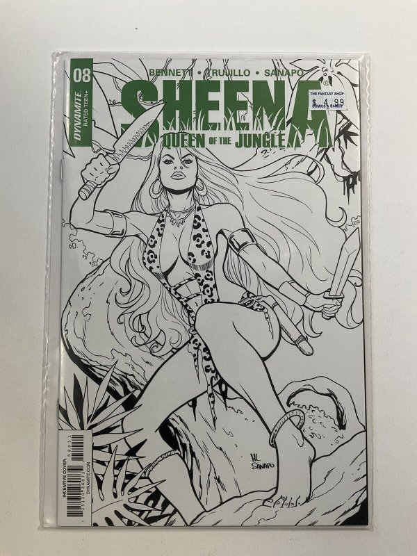 SHEENA QUEEN OF THE JUNGLE 8 NM NEAR MINT VARIANT DYNAMITE COMICS 