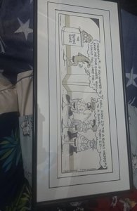 framed original signed tundra comic art strip