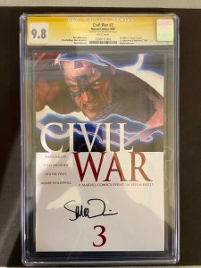 CIVIL WAR # 3 CGC 9.8 SIGNED BY STEVE MCNIVEN