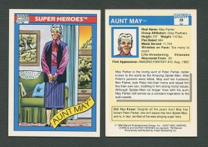 1990 Marvel Comics Card  #28  (Aunt May)   NM+