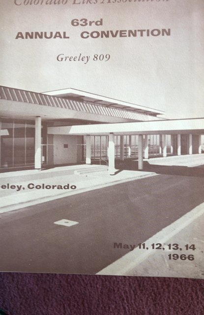 1966 Colorado elks Greeley state convention program