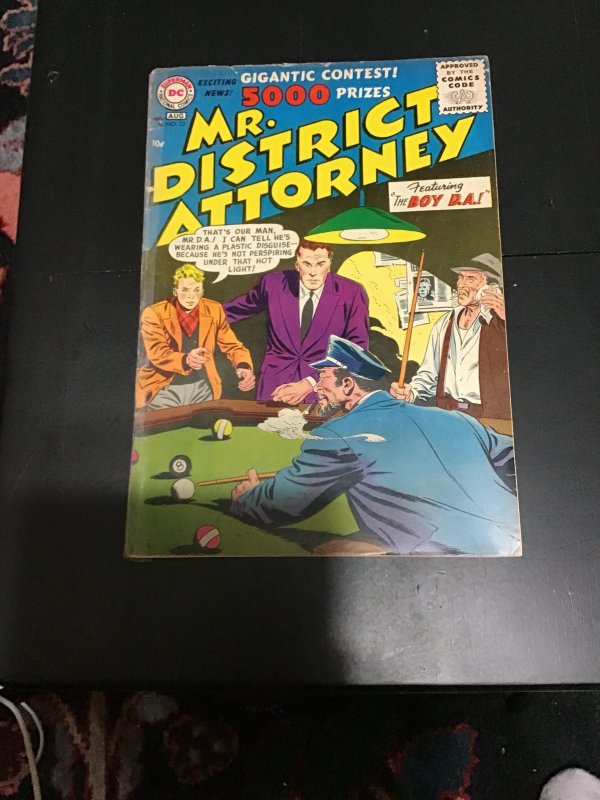 Mr. District Attorney #52 (1956) The Boy D.A. Wow! Pool game cover! GD/VG Wow!