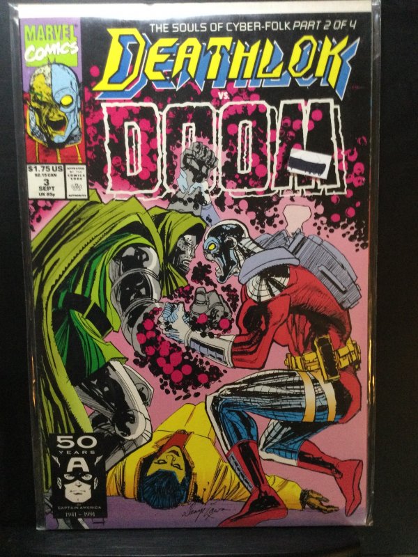 Deathlok #3 Newsstand Edition (1991)