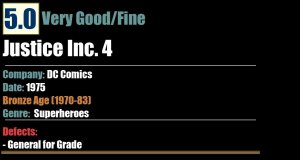 Justice Inc. 4 (1975) VG/FN Bronze Age DC Comics