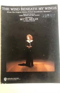 The wind beneath my wings from beaches Bette Midler sheet music see photos