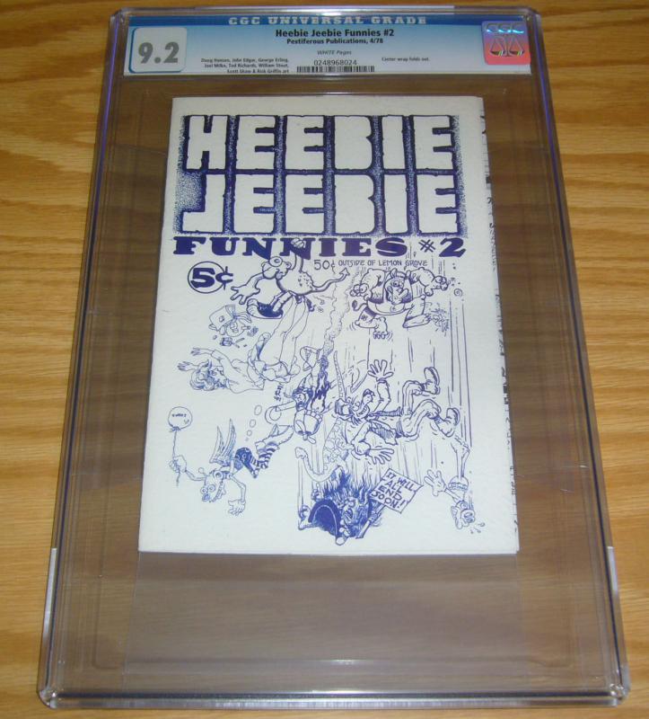 Heebie Jeebie Funnies #2 CGC 9.2 william stout - scott shaw - underground comix 