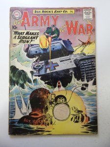 Our Army at War #97 (1960) GD Condition moisture. ink fc
