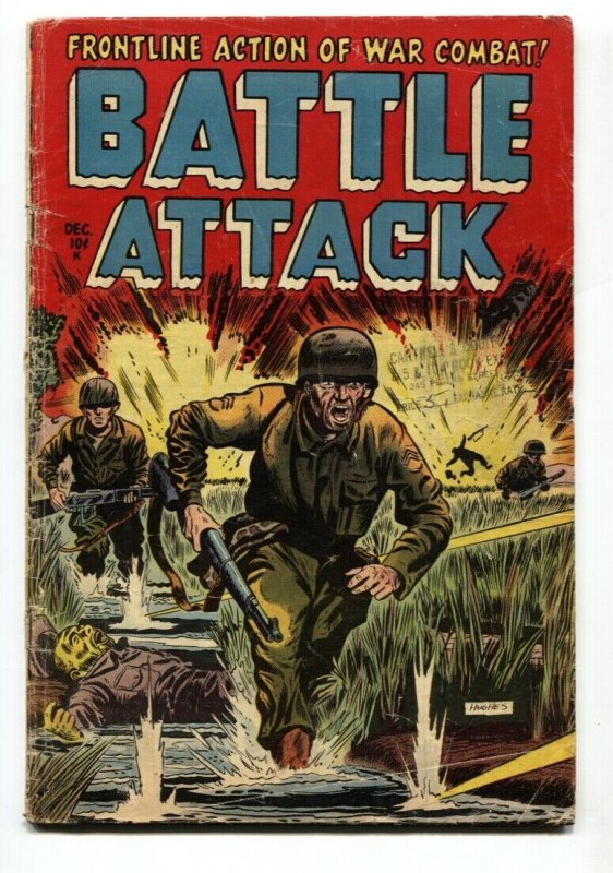 Battle Attack #2 1954- Bunker Hill-Dice Game story-Dead soldier cvr