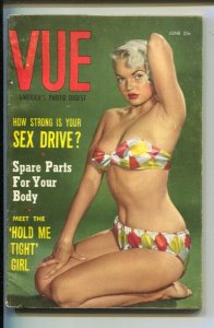 Vue 6/1954-Spicy photo cover-Crime-murder-Cheesecake pix-swimsuits-showgirls-...