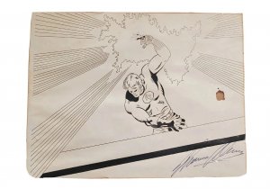 HUMAN TORCH Johnny Storm FF Artist-Signed Proof Page Comic Art 8.5×11
