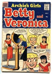 Archie's Girls Betty And Veronica #25 1956-Scale gag cover