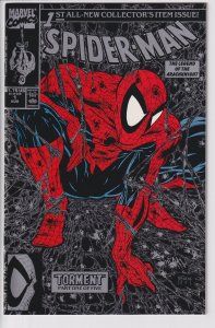 SPIDER-MAN #1 SILVER (Aug 1990) NM 9.4, white!