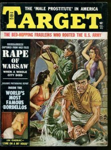 TARGET MAGAZINE DECEMBER 1961-SPOOKS ANONYMOUS-CIA-INTERIOR ART-CHEESECAKE-FN+