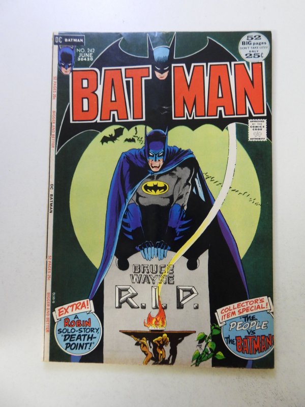 Batman #242 (1972) VG+ condition subscription crease