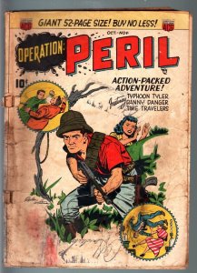 Operation Peril--#1--1950--COMIC BOOK--ACG--P/FR