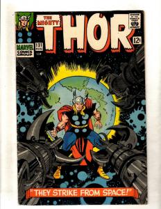 Mighty Thor # 131 FN/VF Marvel Comic Book Silver Age Loki Odin Avengers JL15