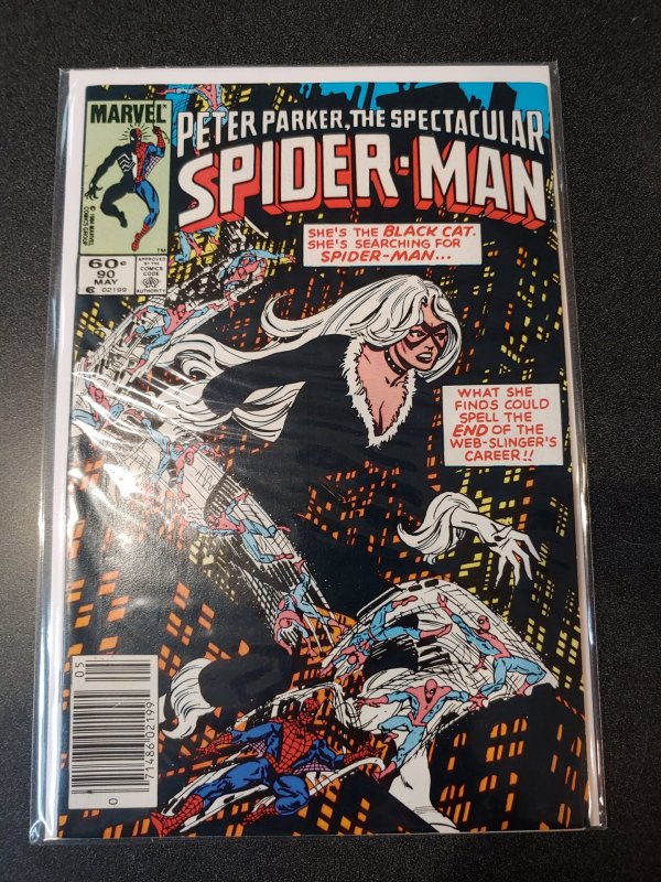 ​Spectacular Spider-Man #90. VF/NM EARLY BLACK CAT APPEARANCE