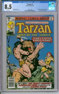 Tarzan #1 CGC 8.5 1977 Marvel White Pages