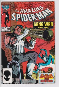 AMAZING SPIDER-MAN #285 Newsstand (Feb 1987) VF+ 8.5, white! Punisher!