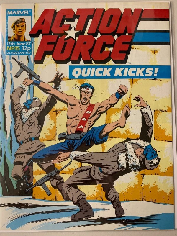 Action Force #15 U.K. GI Joe Marvel avg 7.0 VF (1987)