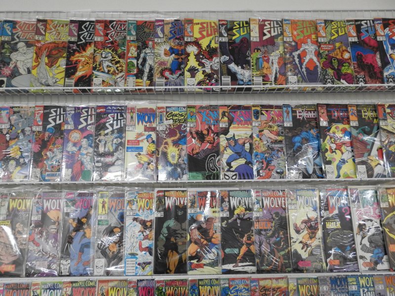 Huge lot 180+ Comics W/ Silver Surfer, Wolverine, Doctor Strange Avg VF- Cond