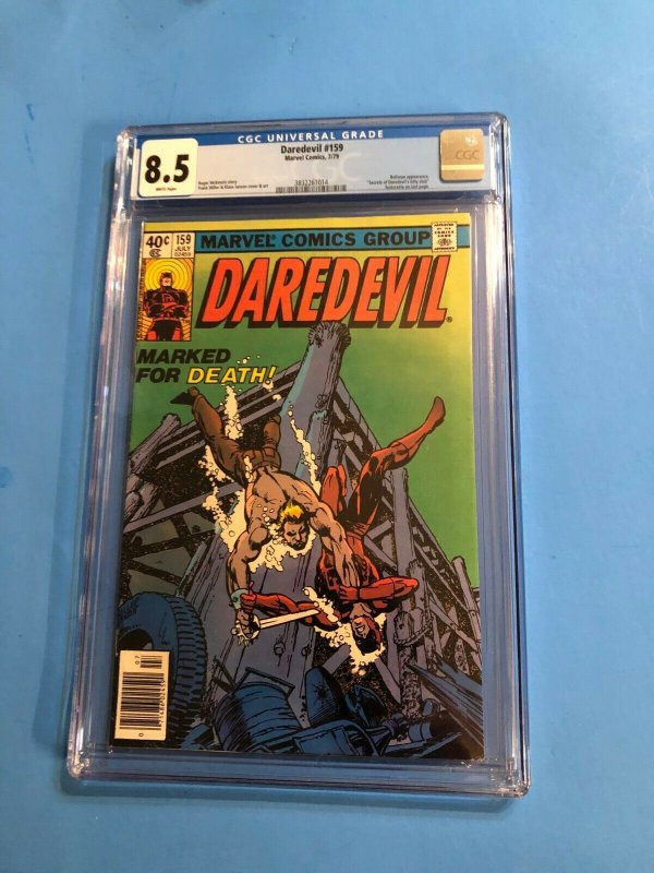 DAREDEVIL #159 CGC 8.5 W.P MARVEL 7/79 / NEWSSTAND / DEATH OF DD's...