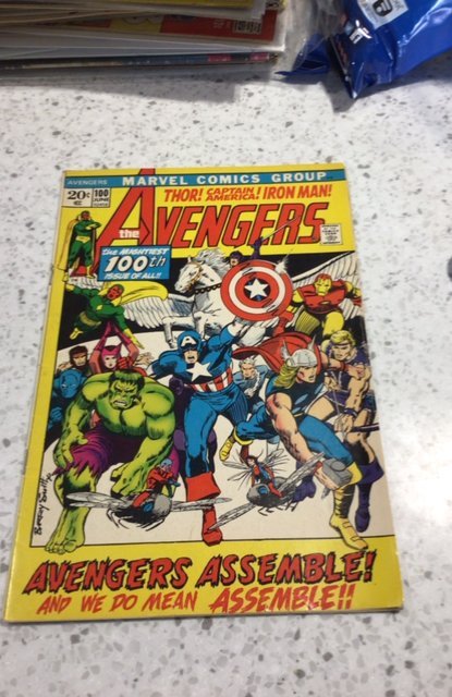 The Avengers #100 (1972) Key 100th issue! Barry Smith Art! High-Grade VF C’ville