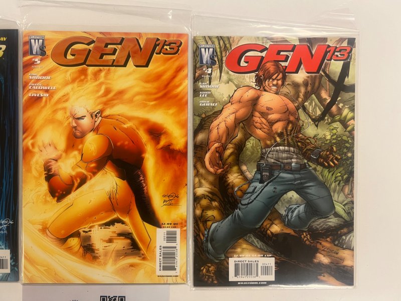 3  Gen 13 Wildstorm Comic Books # 4 5 6 38 JS27