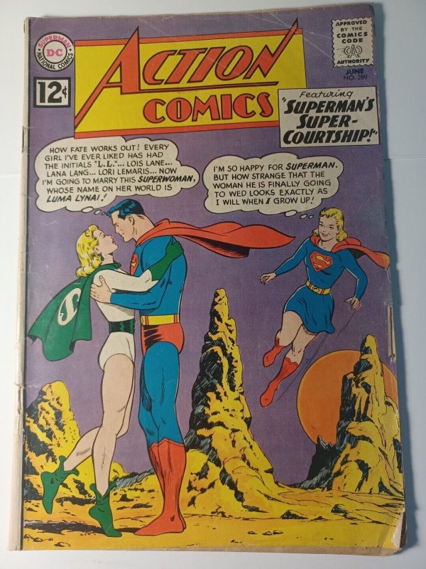 Action Comics #289 VG- Detatched Lower Staple DC Comics c272