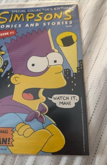 Simpsons Comics & Stories #1 (1993) Special Collector Ed. Sealed Poly Bag Poster