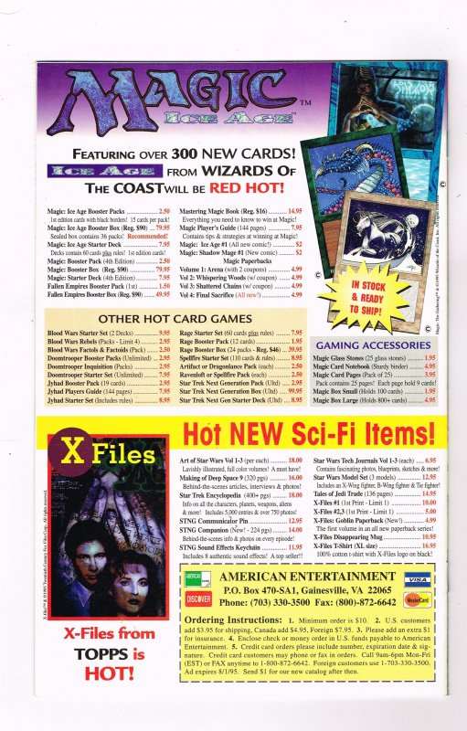 X-Files  #4 FIREBRD (1995) Topps - This one has an UPC sticker on top of the UPC